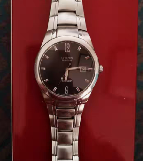 包邮【西铁城】石英男表，表径38mm，专柜...