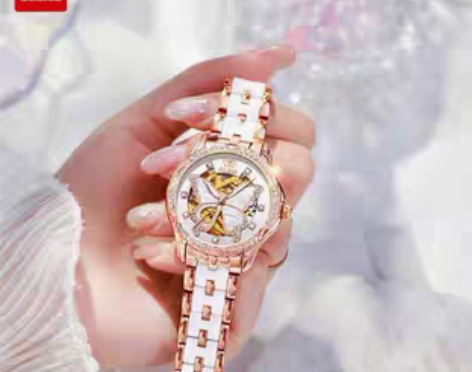 转卖欧利时陶瓷女士机械腕表6622 全新带...