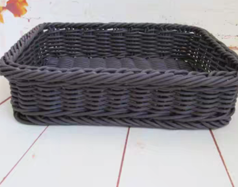 转卖仿藤编水果篮子藤编面包篮超市零食收纳篮...