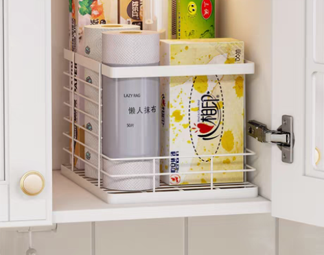 转卖铁艺镂空橱柜收纳筐子厨房收纳篮锅具零食...