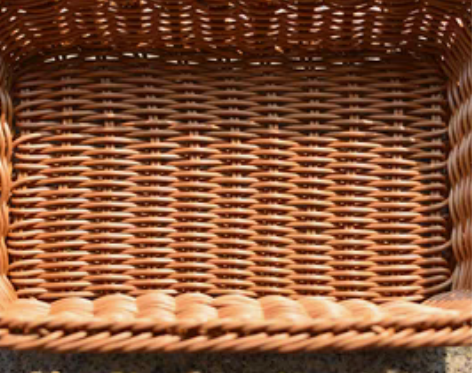 转卖仿藤编织水果篮子藤编面包篮超市零食收纳...