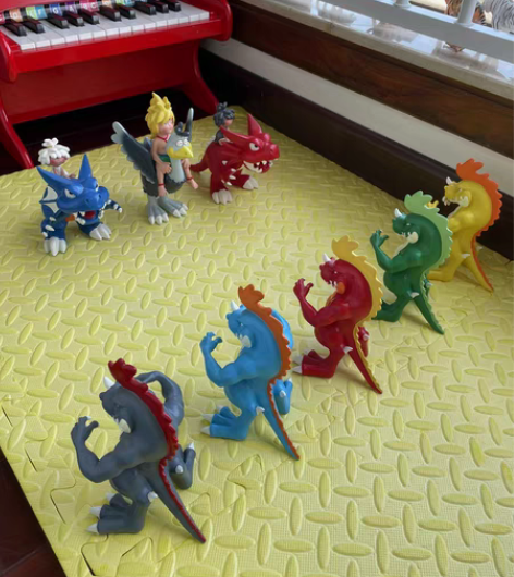 石器时代 手办 人龙 红暴 蓝暴 精灵王 ...