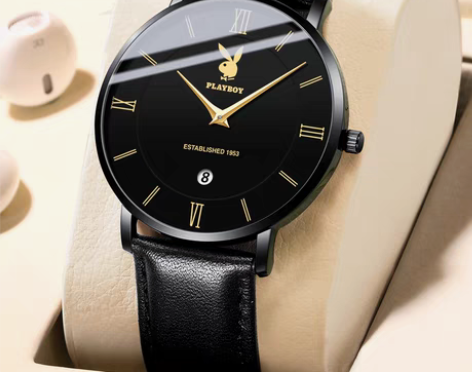 转卖美国正品花花公子超薄手表男士防水简约时...