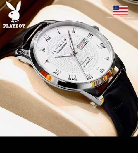 包邮花花公子品牌手表防水全自动机械表手表男...