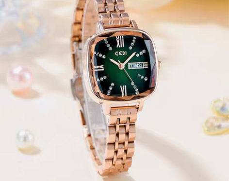 包邮歌迪2022新款时尚日历钢带手表代发货...