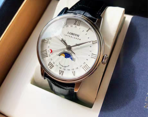 转卖罗宾尼手表男石英表防水月相表潮流薄款运...