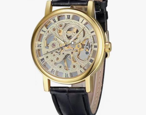 包邮经典男士手表 手动上链镂空机械表 复古...