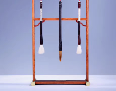 包邮紫光檀镶非洲酸枝毛笔架 规格：见图 包...