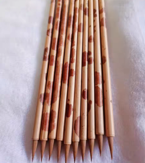 包邮纯狼小楷 精品福建红湘妃笔杆  笔友长...