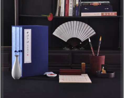 转卖全新西泠印社高档文房四宝套装礼盒笔墨纸...