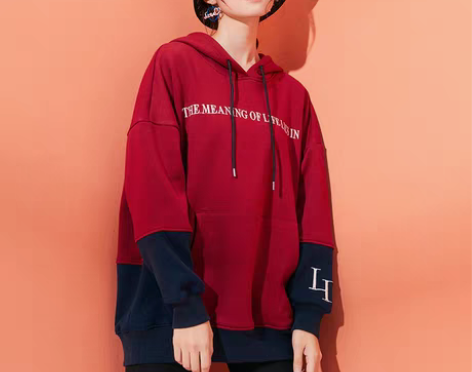 转卖2018秋冬新款韩版加绒简约字母刺绣撞...