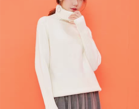 转卖诗曼朵2017秋冬季新品韩版纯色百搭高...