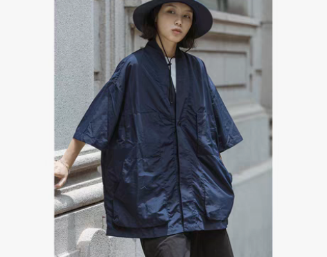 转卖LSAGE日系潮牌户外多口袋道袍衬衫男...