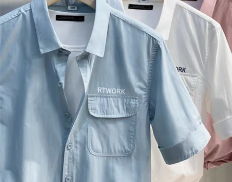 转卖【55盛典价】短袖衬衫男夏季薄款工装商...