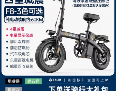 转卖德国尊尚折叠电动自行车锂电池代驾超轻小...