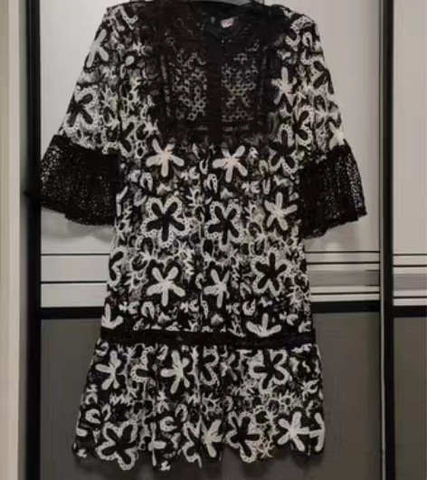 包邮全新高品质蕾丝花朵款法式花边款连衣裙 ...