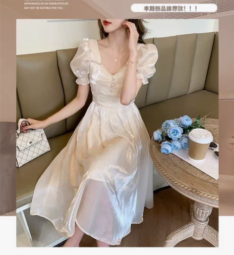 包邮连衣裙夏季气质高级法式裙  店内更新清...
