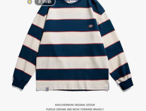 AGATE 春秋新款长袖打底衫套头圆领情侣...