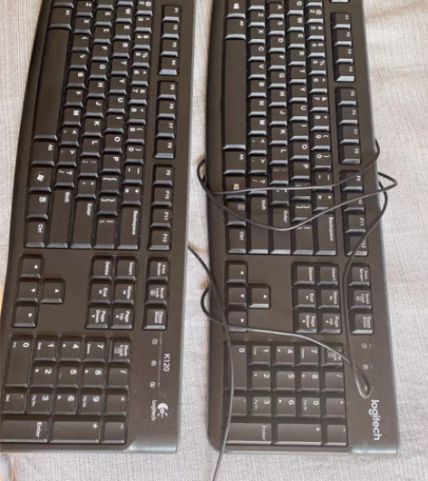 包邮一个罗技键盘,一个k120键盘,都是超...