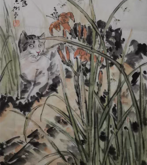 包邮中国画写意花鸟，此为本人课堂示范之作，...