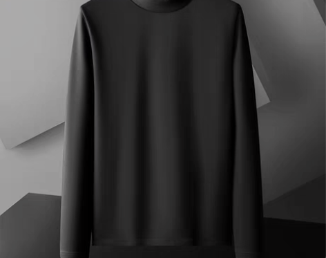 包邮全新南极人品牌半高领男装T恤衫薄绒保暖...