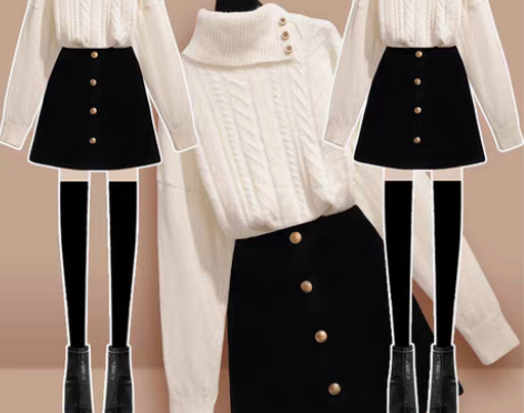 转卖小香风套装裙女早秋冬季2022年新款小...