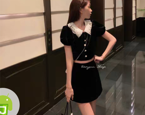 转卖WYUU/精致小香风衬衣半身裙套装花边...