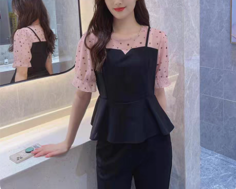 转卖小香风套装女2021夏季新款洋气显瘦时...