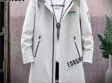 转卖花花公子中长款外套男2021春秋春季新...