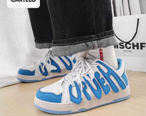 包邮卡帝乐鳄鱼男鞋潮流百搭运动鞋字母ins...