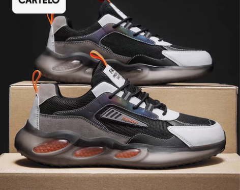 包邮卡帝乐鳄鱼鞋子男2021新款爆米花减震...