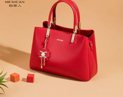 转卖稻草人女包2022新款潮手提包女新娘结...