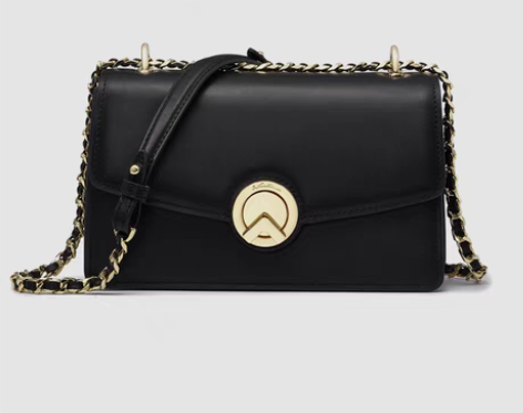 转卖【狂欢价】万里马女包时尚真皮锁扣链条包...