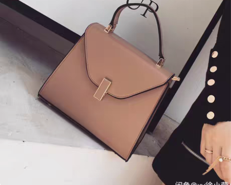 时尚简约两用手提包 颜色分类LS1008杏...