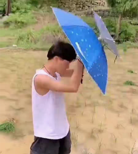 伞帽头戴雨伞帽子钓鱼头戴太阳伞户外采茶环卫...