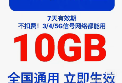 包邮[闪亮]天津移动流量 10GB（7天有...