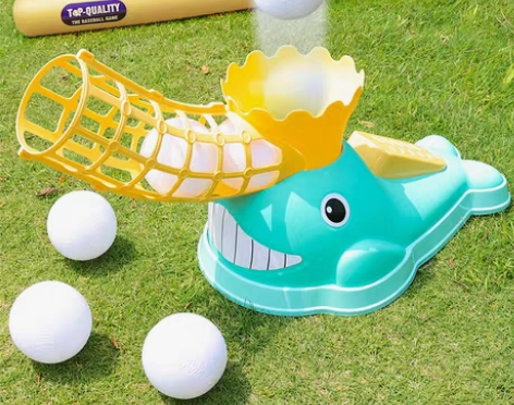 转卖网红儿童棒球发球机套装玩具男孩发射器弹...