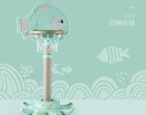 转卖可优比男孩儿童小儿篮球架室内家用可升降...