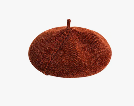 转卖徐娇织羽集 雪尼尔贝蕾帽 新款百搭贝蕾...