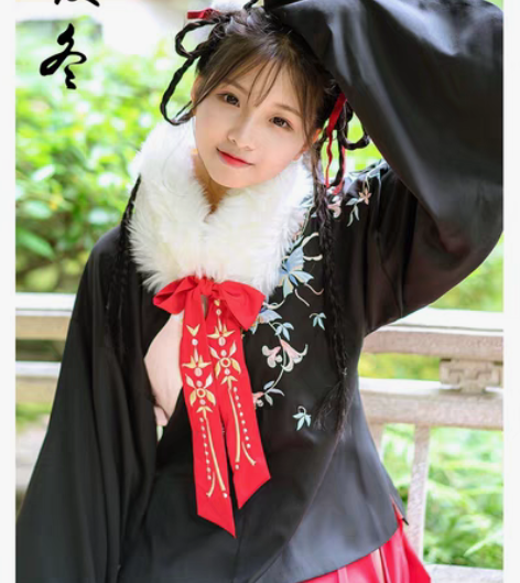 包邮汉尚华莲传统汉服女明制双层交领上袄琵琶...