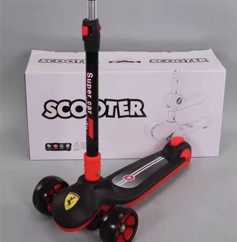 包邮【清仓处理】法拉利同款滑板车儿童女孩大...