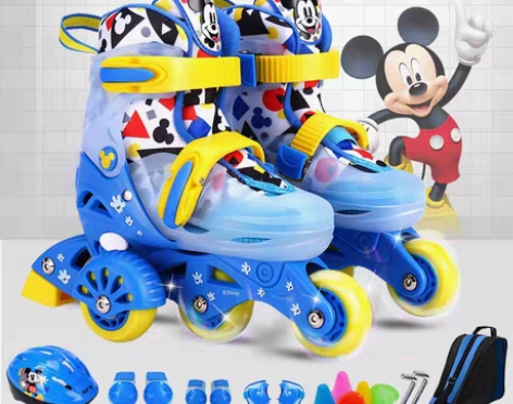 转卖迪士尼溜冰鞋儿童初学者小童3岁5幼儿旱...