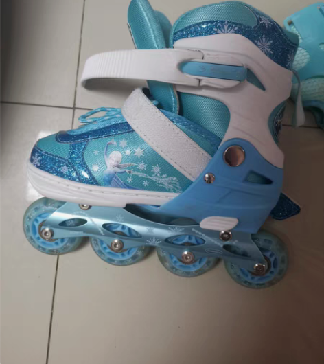 转卖迪士尼溜冰鞋儿童全套装女童正品旱冰滑冰...