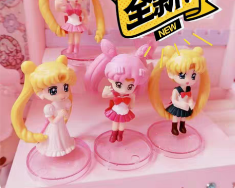 包邮美少女战士周边漫画手办水冰月摆件机箱模...