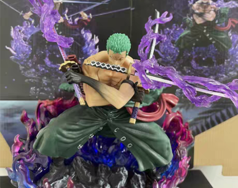 包邮海贼王鬼泣阿修罗索隆火焰特效三刀流阿修...