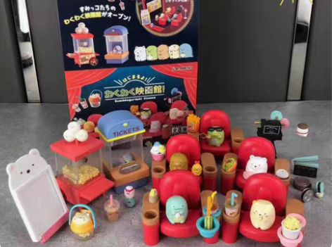 特价全套8款角落生物电影院系列盲盒公仔 墙...