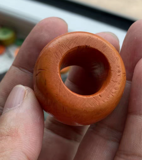 包邮清代藏传老料器，老赛璐璐，少见珠形，可...