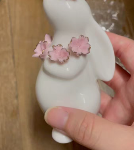 包邮樱花兔子摆件 陶瓷材质，透光性好 单件...