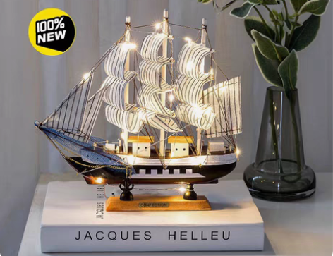 包邮一帆风顺帆船模型摆件客厅房间酒柜装饰品...