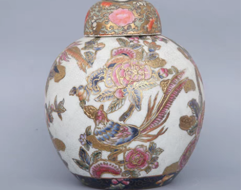 包邮八十年代花鸟广彩瓷器 几十年的广彩老瓷...